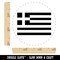 Greece Flag Self-Inking Rubber Stamp for Stamping Crafting Planners